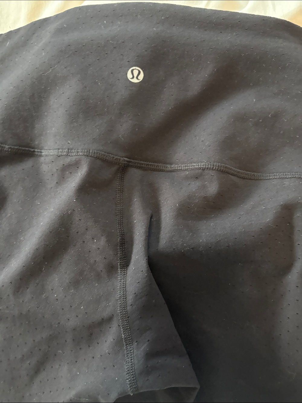 Lululemon Black Polka Dot Firm Support Running Athletic Leggings
